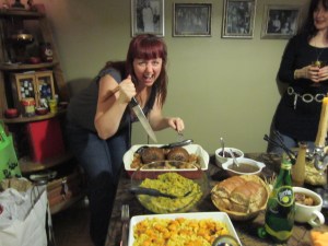 Lizzie killing tofurkey 2011