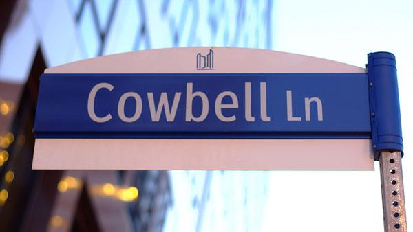 cowbell lane sign
